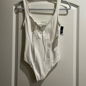 NWT Abercrombie Lace-Up Corset Seamless Bodysuit